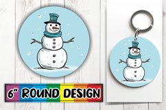 Snowman Winter Bliss Circular Sublimation Art Product Image 1