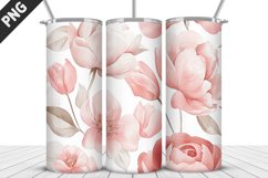 Flowers Tumbler Wrap | Sublimation Design | Tumbler PNG Product Image 1