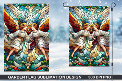 Garden Flag Sublimation| Christmas Garden Flag PNG Design Product Image 1