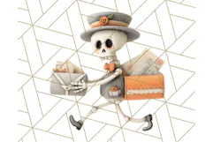 Retro Halloween Clipart Vintage PNG Graphics, 50s Holiday Product Image 4
