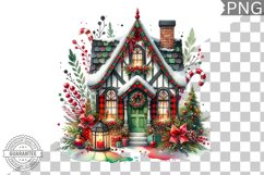 Christmas House Sublimation - Clipart PNG Design Product Image 1