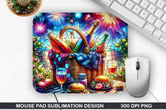 Mouse Pad Sublimation, 4th Of July Mouse Pad PNG Design Product Image 1