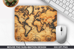Vintage Mouse Pad Sublimation PNG Design - Mouse Pad PNG Product Image 1