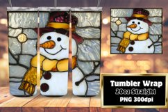 Winter Snowman Tumbler Wrap 3D Design Product Image 1