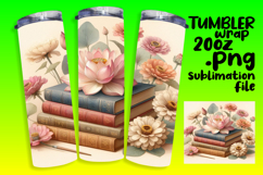 Sublimation Artwork for 20oz Tumbler , Books Product Image 1