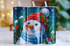 Christmas Snowman Tumbler Wrap | Christmas Wrap Product Image 1