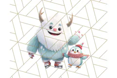 Holiday Yeti Village PNG Clipart, Cute Winter Clip Art Product Image 4
