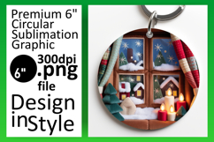 Artistic Keychain Circle Design PNG , Holiday Product Image 1
