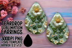 Embroidery Magic Teardrop Earrings - Sublimation Edition Product Image 1