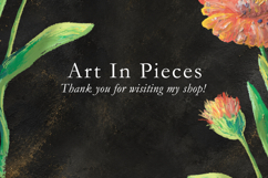 Oil Pastel Florals | 22 PNG Clipart /Stickers &amp; Patterns Product Image 11