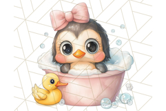 Safari Animal Babies in Bubble Baths, Cute Jungle Animal PNG Product Image 4