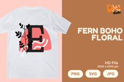 Fern Boho Floral Monogram Product Image 1