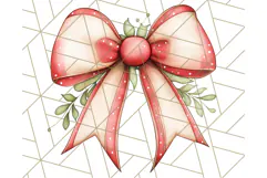 Muted Cozy Christmas Bows PNG Clipart, Winter Holiday Png Product Image 4