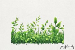 Watercolor Grass Borders Clipart PNG Product Image 1