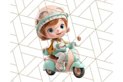 Kawaii City Girl PNG Clipart, Soft Dreamy Style Clip Art Product Image 4