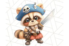 Cartoon Pirate Kids and Animals PNG Clipart for Fun Designs Product Image 4