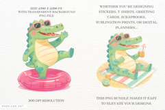 Funny Summer Dino Clipart Product Image 2