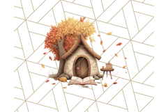 Autumn Treehouse &amp; Woodland Cabin PNG Clipart Product Image 4