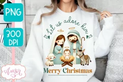Christmas nativity PNG sublimation, Christmas Christian PNG Product Image 3