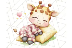 Sleeping Baby Animals PNG, Cozy Pajama Bedtime Clipart Png Product Image 4