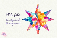 Retro Star Clipart Groovy Disco Christmas PNG Product Image 2