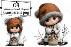 Halloween Ghost Clipart Watercolor PNG Product Image 1