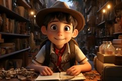 3D Character Child Boy Geologist with relevant environment Product Image 1