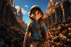 3D Character Child Boy Geologist with relevant environment Product Image 1