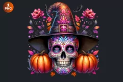 Sugar Skull clipart, Day of the Dead Clipart, halloween Product Image 2