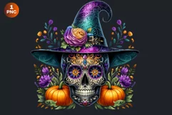Sugar Skull clipart, Day of the Dead Clipart, halloween Product Image 2