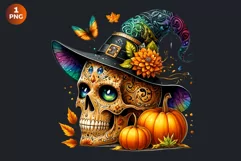 Sugar Skull clipart, Day of the Dead Clipart, halloween Product Image 2