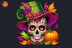 Sugar Skull clipart, Day of the Dead Clipart, halloween Product Image 2
