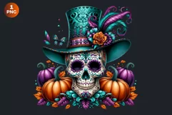 Sugar Skull clipart, Day of the Dead Clipart, halloween Product Image 2