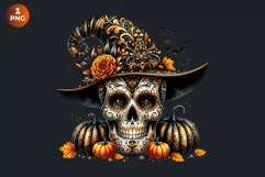 Sugar Skull clipart, Day of the Dead Clipart, halloween Product Image 2