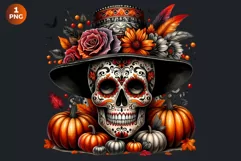 Sugar Skull clipart, Day of the Dead Clipart, halloween Product Image 2