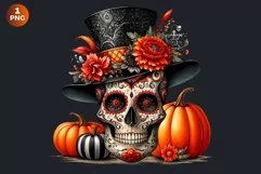 Sugar Skull clipart, Day of the Dead Clipart, halloween Product Image 2