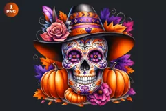 Sugar Skull clipart, Day of the Dead Clipart, halloween Product Image 2