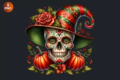 Sugar Skull clipart, Day of the Dead Clipart, halloween Product Image 2