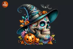 Sugar Skull clipart, Day of the Dead Clipart, halloween Product Image 2