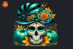 Sugar Skull clipart, Day of the Dead Clipart, halloween Product Image 2