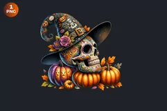 Sugar Skull clipart, Day of the Dead Clipart, halloween Product Image 2