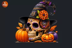 Sugar Skull clipart, Day of the Dead Clipart, halloween Product Image 2