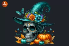 Sugar Skull clipart, Day of the Dead Clipart, halloween Product Image 2