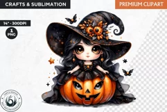 Halloween Clipart, witch clipart, Autumn clipart,pumpkin Product Image 1