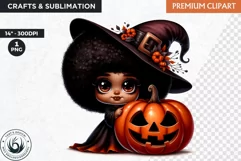 Witch Clipart, halloween clipart, Autumn clipart PNG,pumpkin Product Image 1