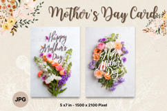 Mother&#039;s Day Card Happy MOM flower Printable Gift Card_32 Product Image 1
