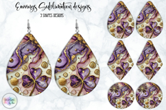 St. Patrick’s Day Earrings Sublimation, Lucky Clover Art Product Image 1