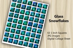 Digital Collage Sheet - Glass Snowflakes Product Image 1