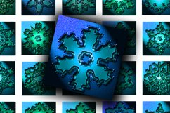 Digital Collage Sheet - Glass Snowflakes Product Image 3