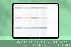 Undated Minimal Digital Student Planner with 100 Stickers Product Image 1